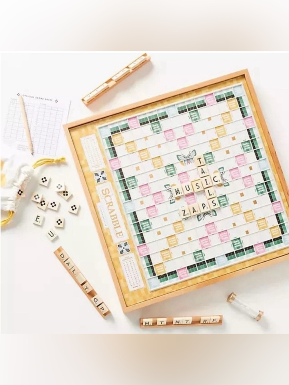 New Scrabble for Anthropologie Garden Bistro Edition Board Game Rare HTF